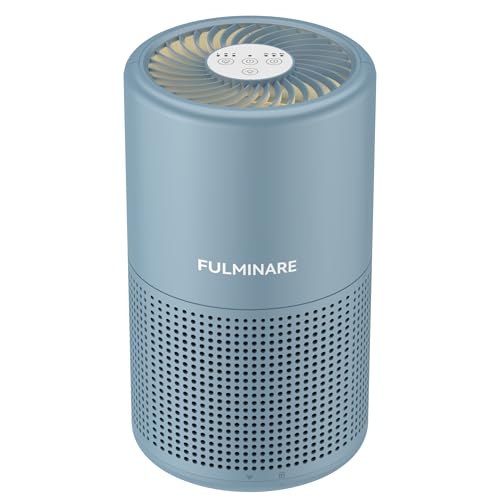 Image of FULMINARE Air Purifiers for Home Bedroom H13 HEPA Air Purifier, 3 Speeds, Timer, 24dB, Small Mini Air Purifier with Night Light, Mist Blue