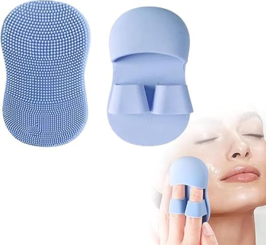 Silicone Face Cleansing Brush with Finger Mount Design | Soft Bristles, Gentle on Skin, Waterproof, Deep Pore Cleansing, Reusable-image-2