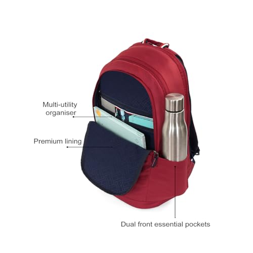 Image of Tommy Hilfiger Laptop Backpack Elbert | Backpack for School, College and work | Water-Resistant, Fits 15-inch Laptop, with Rain Cover, Trolley Holder & 1-Year Warranty | 31L Capacity
