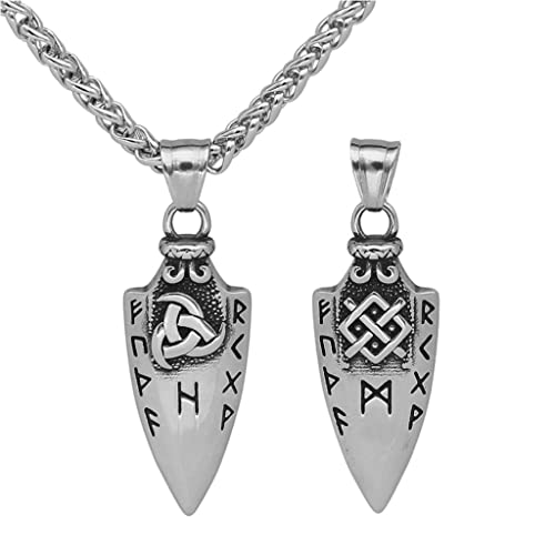 Amulette païenne Valknut et lance d'Odin, le cadeau idéal pour homme