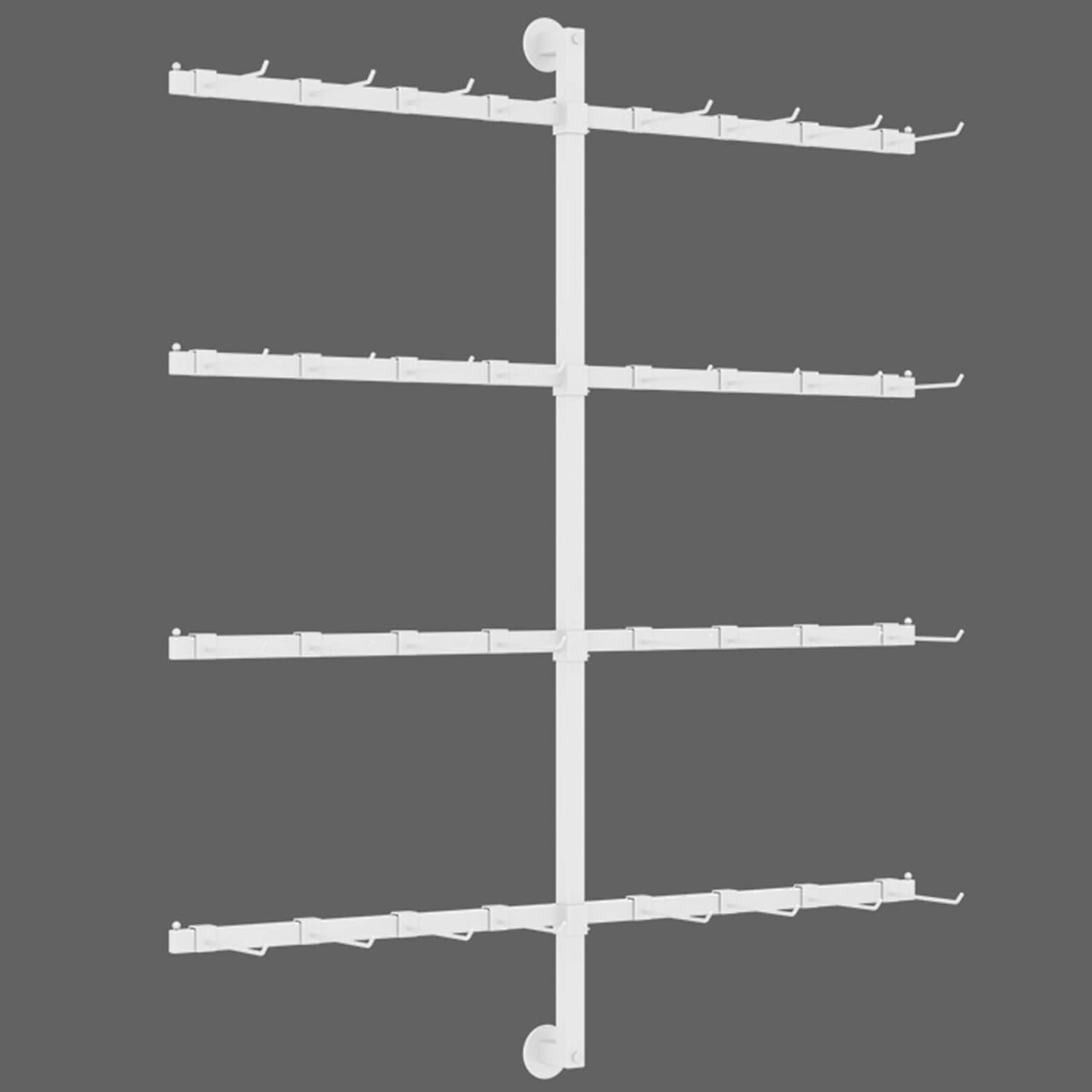 Clothing Store Display Stands, Retail Costumer Garment Rack, Wall-Mounted Organizer Rack with Hooks, Multifunctional Metal Rack Socshelf/Gold/80X150Cm,White-80X100Cm