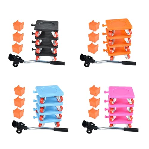 Furniture Movers Dollies Moving Dolly, 360° Rotation Wheels Heavy Duty Furniture Lifter Mover Tool Set For Heavy Items Moving Equipment Appliance Refrigerator Sofa