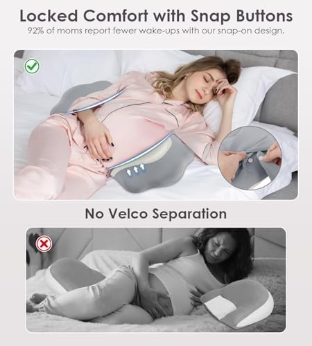 DONAMA Memory Foam Pregnancy Pillow for Sleeping, Cooling Maternity Pillow - 2