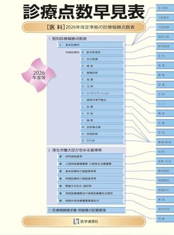 診療点数早見表 2026年度版: [医科]2026年改定準拠の診療報酬点数表 (2026年度版)