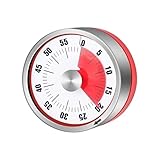 Timer da Cucina Meccanico - Orologio Conto alla Rovescia da Cucina Magnetico, Funzionamento Manuale Senza Batteria con Suono di Allarme Forte, Struttura Compatta e Resistente, Quadrante di Controllo F