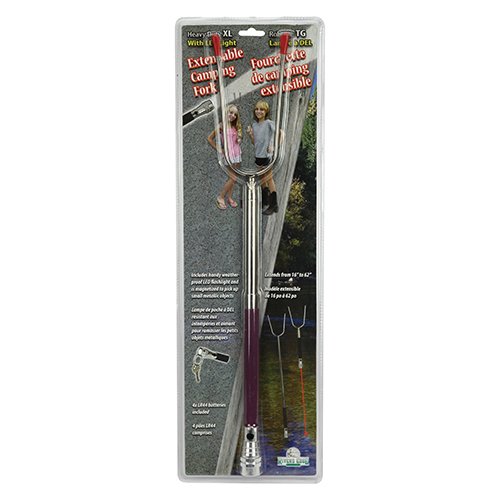 Rivers Edge Products Rivers Edge, Heavy Duty Camp Fork with Flashlight, Extra Long