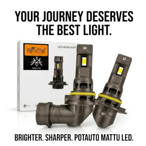 Image of Potauto Mattu Eye Led 9012 12V 64W Warm White Light 4300K with Fan (G492)