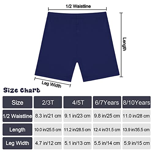 Pacote com 8 shorts de dança preto para meninas bicicleta respirável e segurança 8 cores, Branco, pr