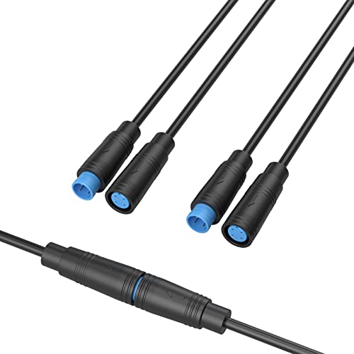 Hysmigor M8 4 Pin Mini Electrical Connector 26AWG IP65 Male Female Connector 7.87in/20cm Extension Cable For Ebike Kit,Display/Ebrake/Throttle/Shift Sensor/Hub Motor/Mid-Motor Signal Extension Cable