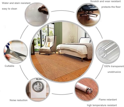 Tapis de bureau PVC personnalisable et imperméable pour meuble pro - 7