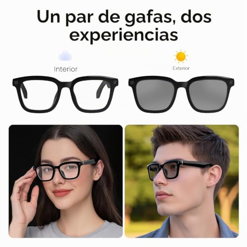 Gafas inteligentes con IA antivibración para grabación de video manos libres 3