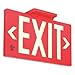 Exit Sign, Photoluminescent, Red, Plastic