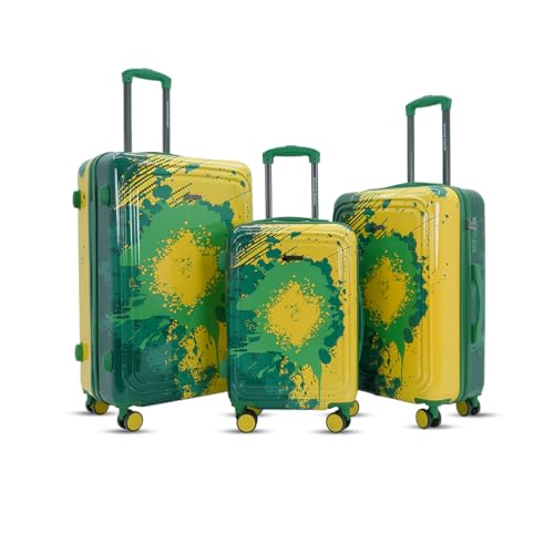 Image of AMERICAN TRAVELLER Glide Sport Luggage Trolley Bag | Heavy-Duty Lining | Durable Hard Shell, 360 Disk Wheels, TSA Type Lock, Heavy-Duty Lining, Football Splash