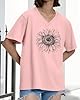 ADOREJOY Oversized Tshirts for Women V Neck Summer... #3