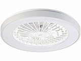 Sichler Haushaltsgeräte Ventilator Lampe: 2in1-WLAN-Deckenleuchte...