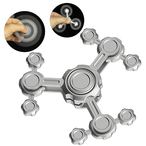 Novelty Fidget Spinner Toy for Kids Adults, Large Cool Metal Engineer Hand Spinner Desk Toy for Stress Relieve Kill Time, Gift for Birthday Chrismas Party Supply