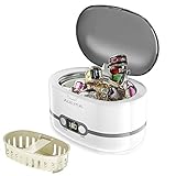 Ultrasonic Cleaner Professional Ultrasonic Jewelry Cleaners with Digital Timer for Jewellery Eyeglasses Lenses Necklaces Watches Rings Denture Coins, 20 Oz (Grey)
