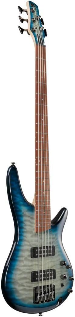 Ibanez SR405EQM Standard 5-String Right-Handed Electric Bass Guitar with Jatoba Fretboard, Quilted Maple Top, and PowerSpan Dual Coil Pickups (Stained Cosmic Blue Starburst)