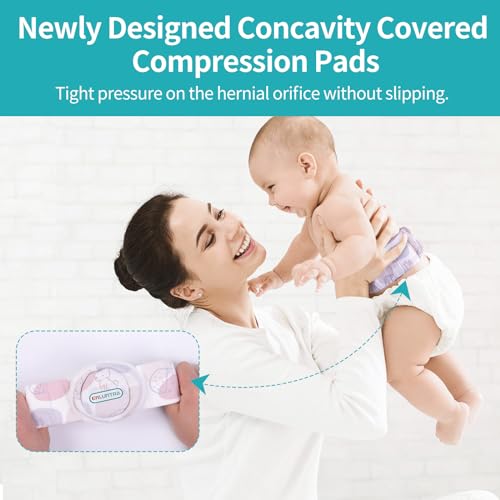 Cinturón para Hernia Umbilical Bebé Ajustable Morado Pequeño miniatura 2