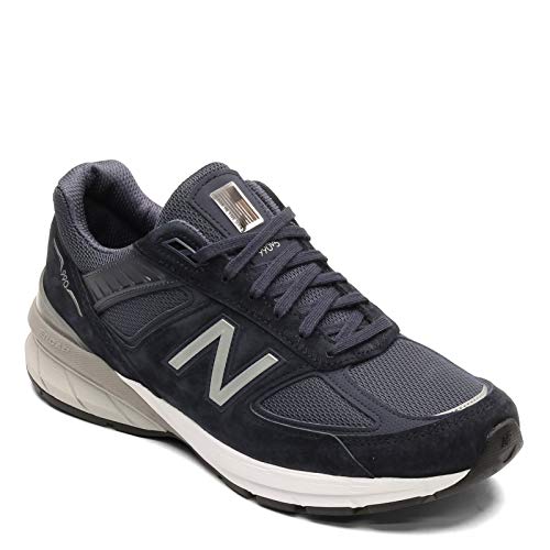 New Balance New Balance Men's Made in Us 990 V5 Sneaker, Navy/Silver, 7 M US
