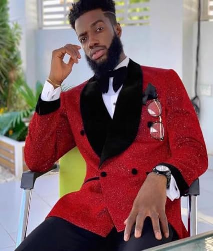 Men's Coat Large Lapel Sequin Design Tuxedo Suit Contrast Color Casual Jacket for Wedding Dinner Party3