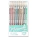 6Wcveuebuc Morandi - Rotuladores de tinta de gel multicolor (9 unidades, 0,5 mm), color gris