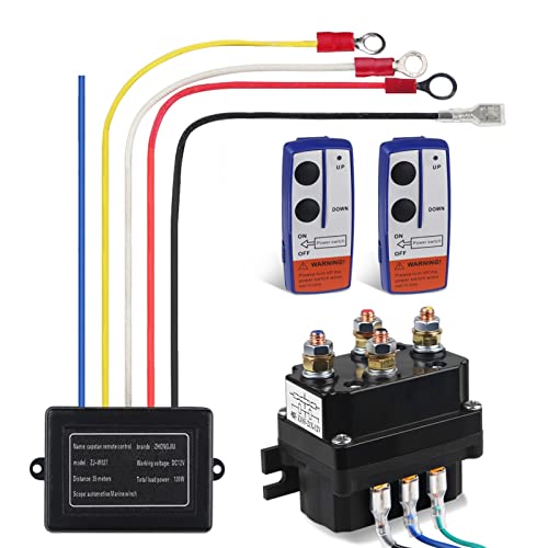 Contacteur à distance de treuil 12V 250A avec double télécommande sans fil pour auto et moto