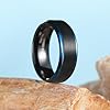 King Will Duo 8mm Black Brushed Finish Tungsten Carbide Ring Blue Plated Wedding Band(13) #2