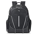 Solo New York Rival 17.3 Inch Laptop Backpack with Hardshell Side Pockets, Black