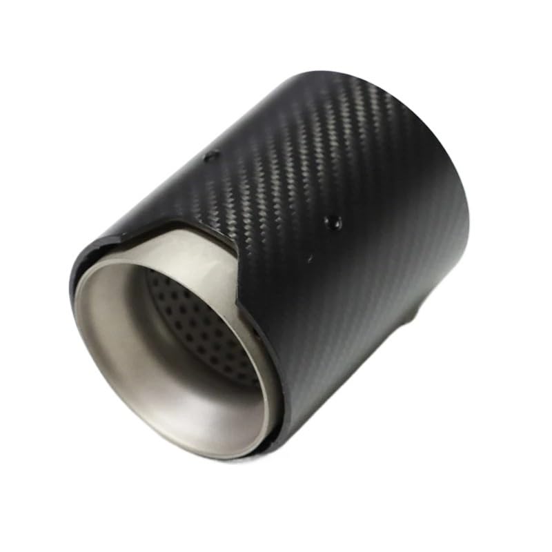 Embout d'échappement voiture en vraie fibre de carbone rouge look sportif haut de gamme