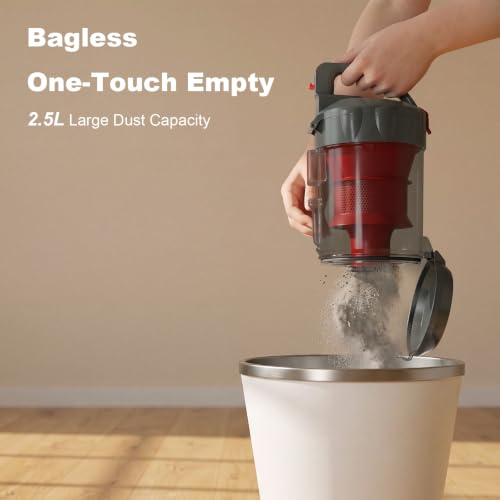 Miniatura 4 de Akitas Aspiradora Sin Bolsa 800w 2,5l Con Cepillo Turbo Para Pelo De Mascotas Y Cepillo 2-En-1 Alemán Wessel Werk Para Suelos Duros Y Alfombras