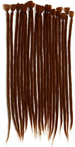 Synthetic Dreadlock Extensions 5 Strands #30 Handmade Faux Locs, Heat Resistant Reggae Hair Hip-Hop Style Soft Crochet Braiding Hair For Women/Men