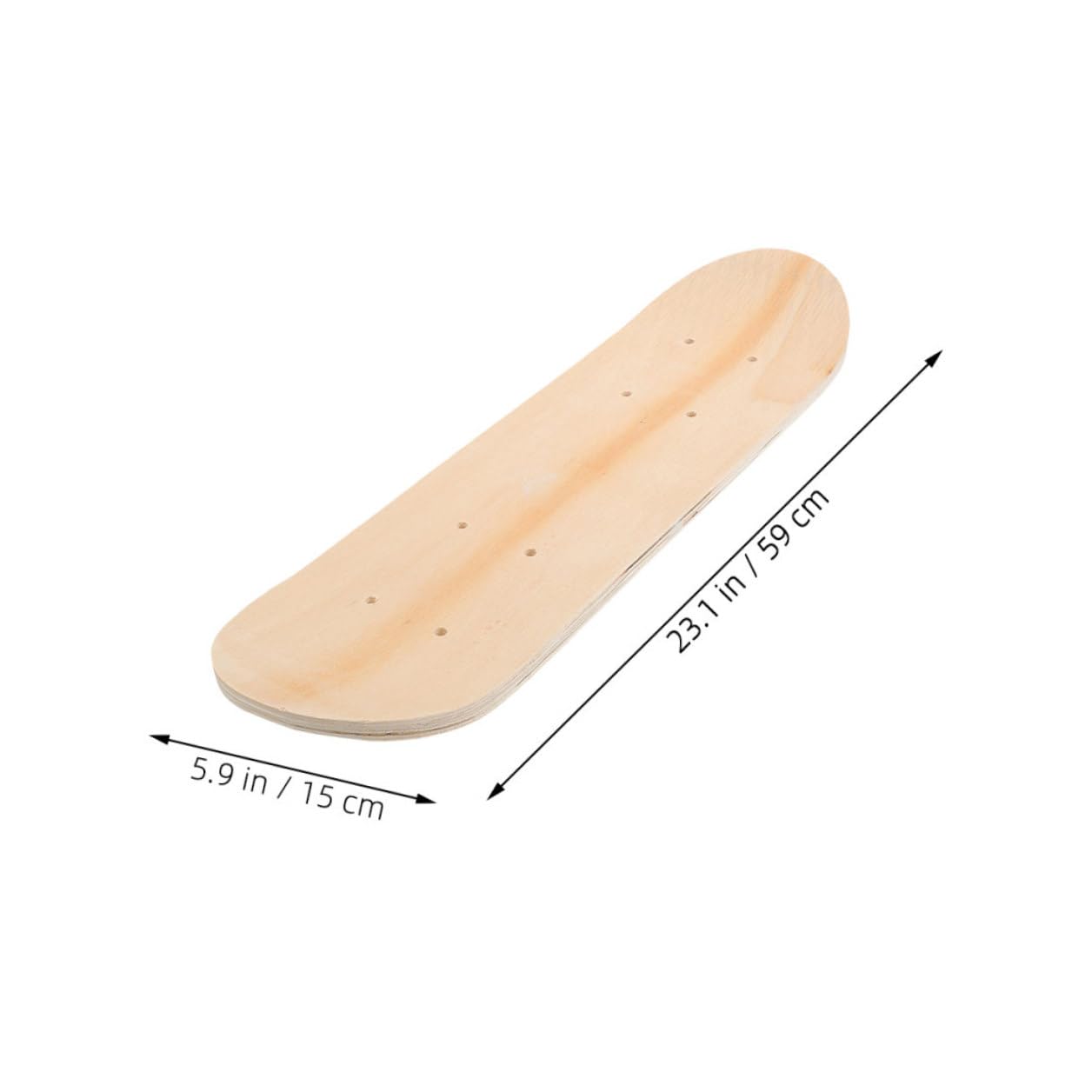 2 Stück Blanko Skateboarddecks aus Holz Beidseitig Bemalbar für Kinder für Kindergarten Kunstprojekte