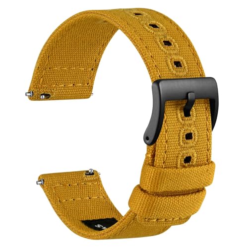 WOCCI Correas de reloj, tela de lona, liberación rápida