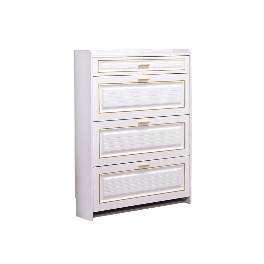 Sturdy Shoe Rack Shoe Organizers Tipping Bucket Shoe Cabinet Home Entrance Modern Narrow Entry Large Capacity Entrance Entrance Storage Locker Suitable for Closet Corridor Bedroom Entrance(S75cm)