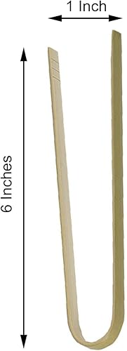Miniatura 3 de Efavormart - Juego de 50 pinzas de madera de bambú desechables naturales de 6 pulgadas para bodas, fiestas, cumpleaños, accesorios de mesa