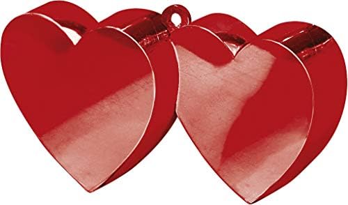 Amscan 11711-18 - Silver Double Heart Balloon Weight - 170g