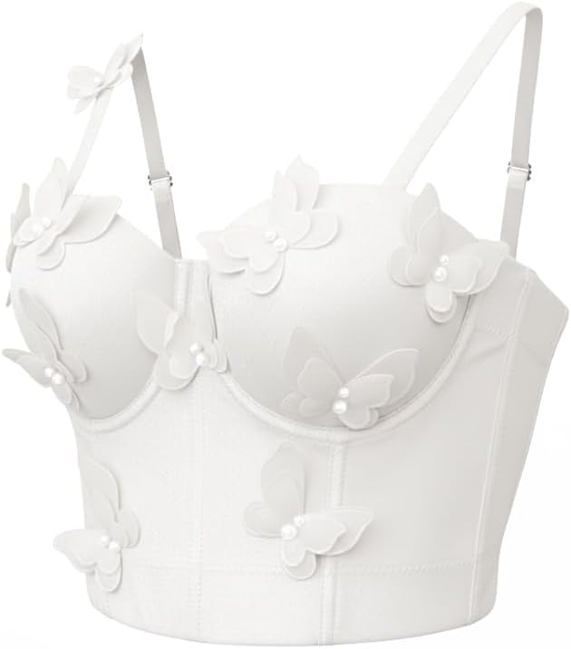 Sexy Butterfly Crop Top for Concert Festival Party Clubwear