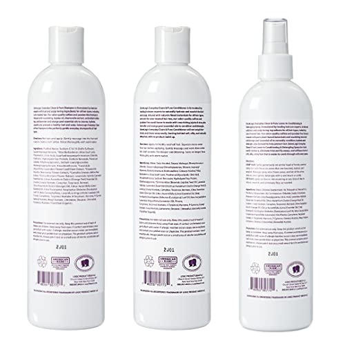 Salonlogic Everyday Clean & Pure Shampoo, Conditioner, And Spray Set, Lavender - Salon Quality, Keratin Treatment, Naturally Scented, Hydrating, Moisturizing, Cleansing Treatment, Treated Hair Safe #TOP1
