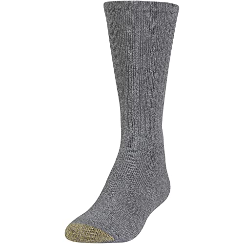 GOLDTOE Men's Harrington Crew Socks, Multipairs, Charcoal/Light Grey/Black (12-Pairs), Large by GOLDTOE - Image 2