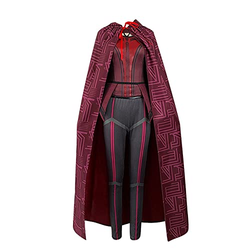 Wanda Vision - Disfraz de bruja escarlata para mujer, capa superior, pantalones con tocado para...