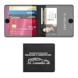 Osilly Car Registration and Insurance Holder, 2 Pack Auto Glove Box Organizer with Magnetic Shut, Automotive Essential for Driver License and Cards, Universal for SUV Truck Motorcycle (Black)