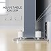 EaseLife Sliding Barn Door Bottom Floor Guide,Ball Bearings Adjustable Stay Roller,Wall Mount System,Flush Flat Bottom Design,2 Assemble Setup Options,Fit All Size Door,Brushed Chrome