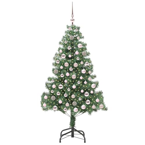 Árbol de Navidad artificial de PVC Gecheer de 210 cm con luces LED para evitar cables enredados 4