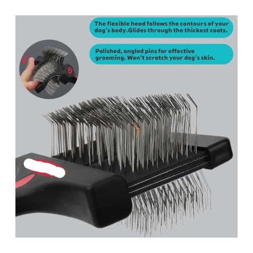 Cepillo de aseo para mascotas que desenreda el pelo largo sin tirones 3