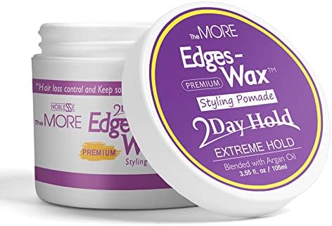 Noblesse PREMIUM EDGE Wax Styling Pomade 2 Day EXTREME HOLD Blended with Argan Oil 3.4fl Oz/100ml