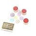 6 Pcs Flower Pattern Round Wooden Rubber Stamp for Scrapbooking and Wedding Invitation Cards (Flower Design)