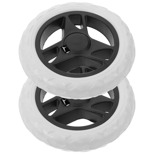 Healifty 2pcs Replacement Cart Wheels Smooth Rolling Casters for Grocery Trolley Shopping Basket Versatile Accessories for Easy Transport