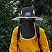 Lycpajk Outdoor Solar Fan Hat Fishing Hat Breathable Cooling Fan Hat with Face Neck Cover, Black