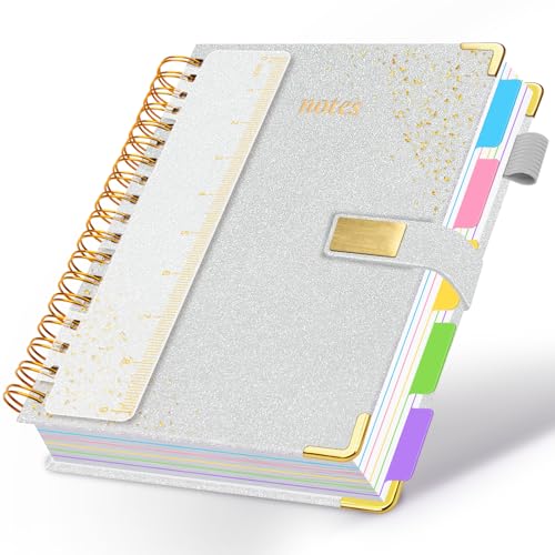 Carnet à onglets B5 pour le travail et l'école avec spirale et 300 pages lignées